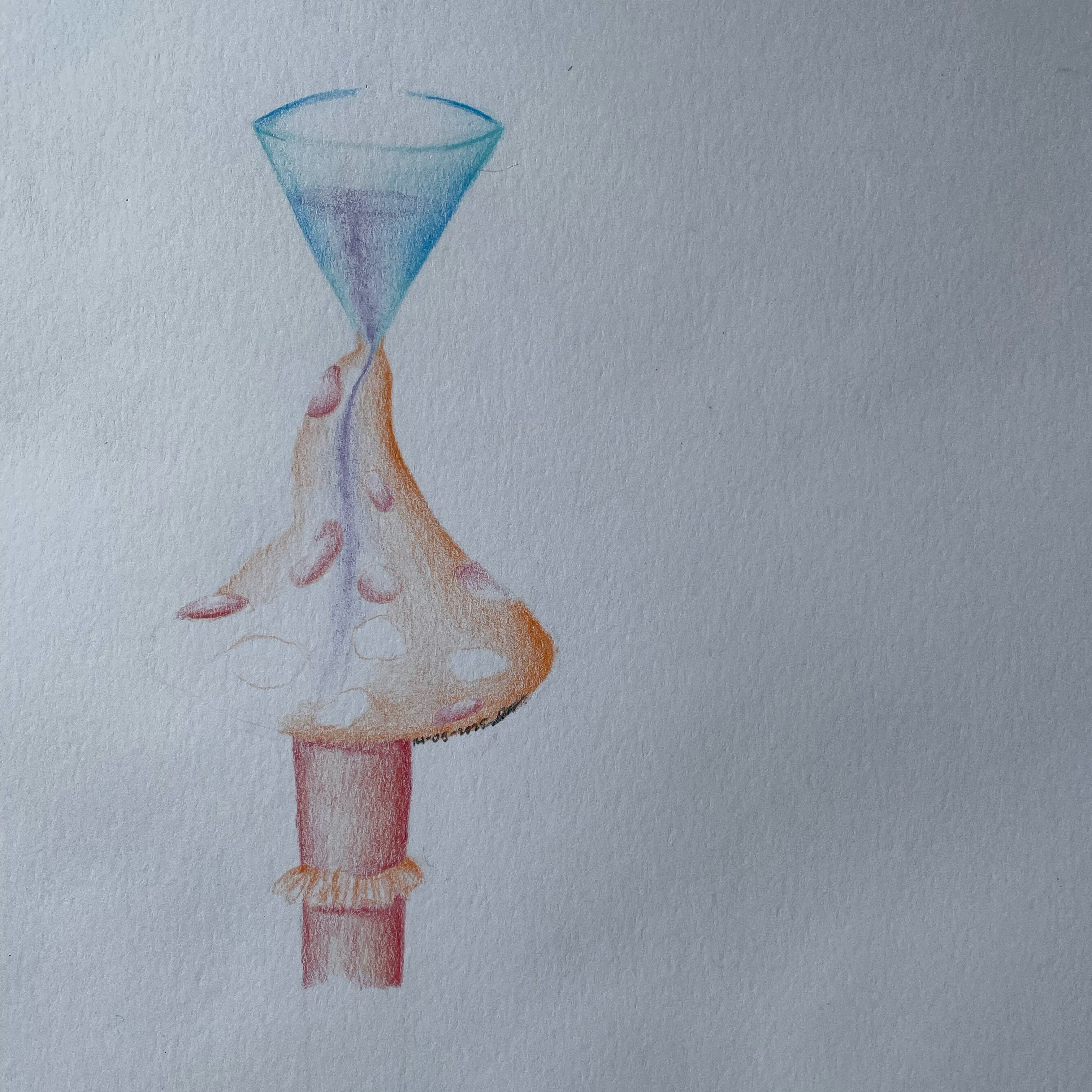 "Live Lines" #4 - Mushroom & Cone - Drawing Something Random
